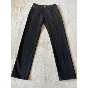 VTG Women's Tommy Jeans Size 9/32 Black Denim Pants Straight Leg 90s Friends Y2K